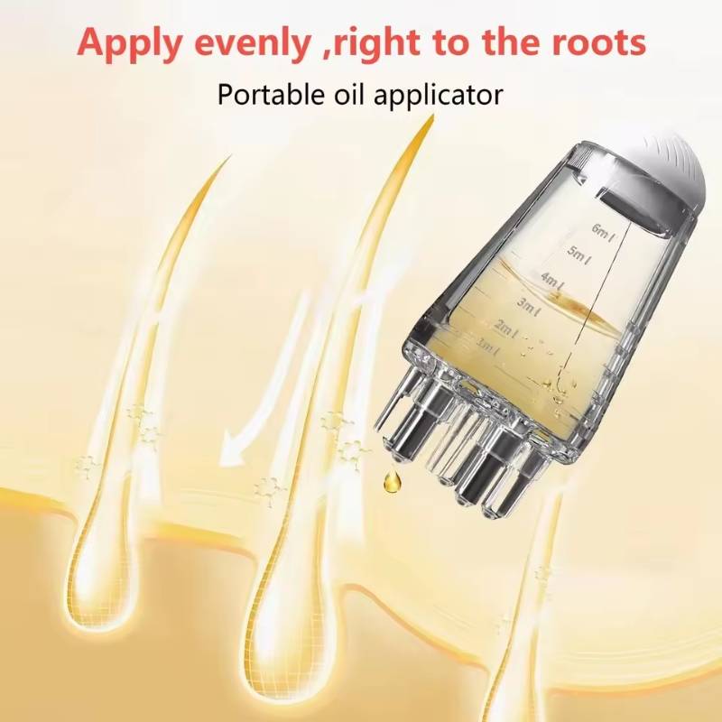 Hair Oil Applicator Comb: 2-in-1 Scalp Care Tool - Main front view