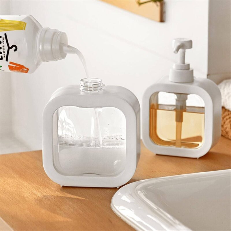 Soap Dispenser Bottle Portable Soap Dispenser Bottle Portable: 300/500ml Leak-Proof Pump - Filling liquid view