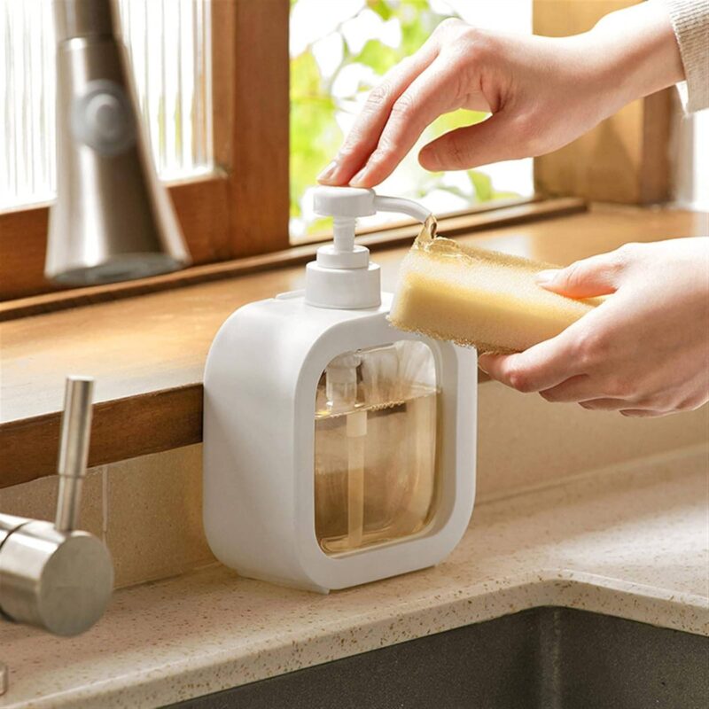 Soap Dispenser Bottle Portable Soap Dispenser Bottle Portable: 300/500ml Leak-Proof Pump - Using view