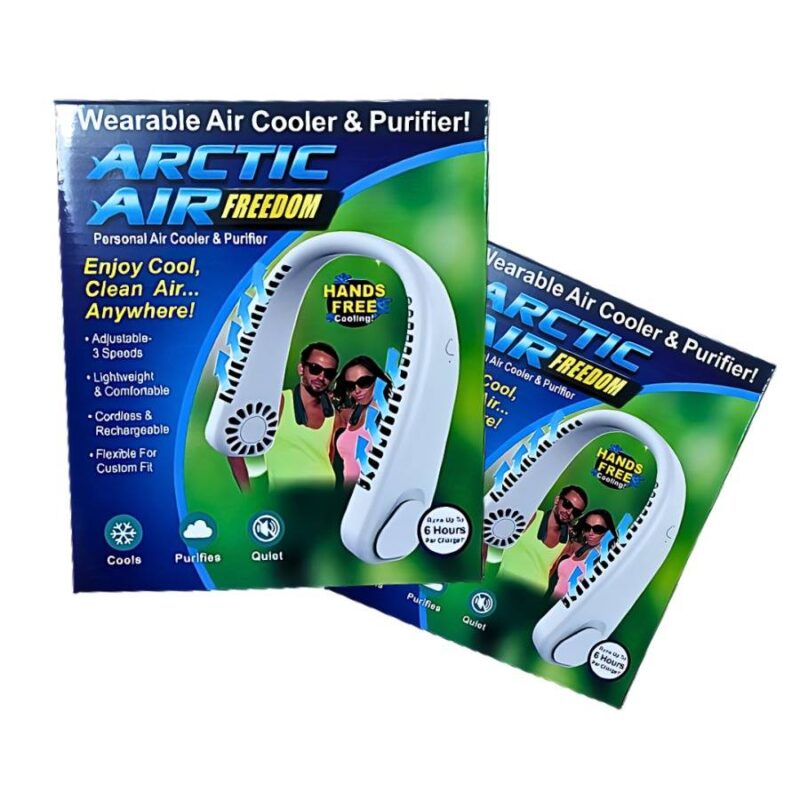 Wearable Neck Fan Arctic: 3-Speed USB Cooler & Purifier Wearable Neck Fan Arctic – 3-Speed USB Cooler & Air Purifier