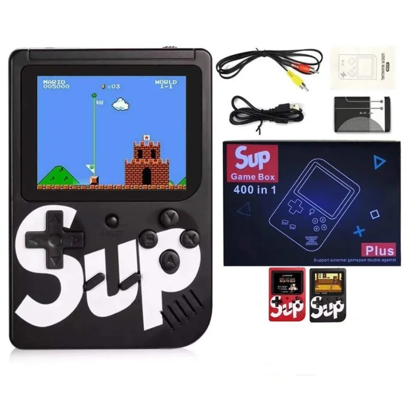 Black SUP Game Box with adventure game on screen