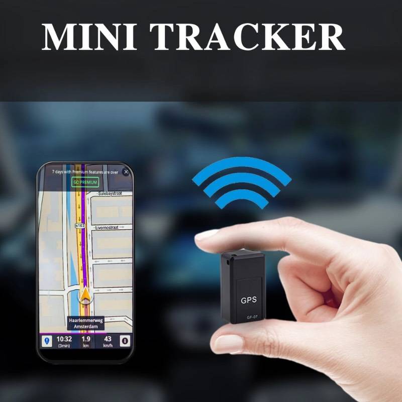 Mini Magnetic GPS Tracker signaling with app map