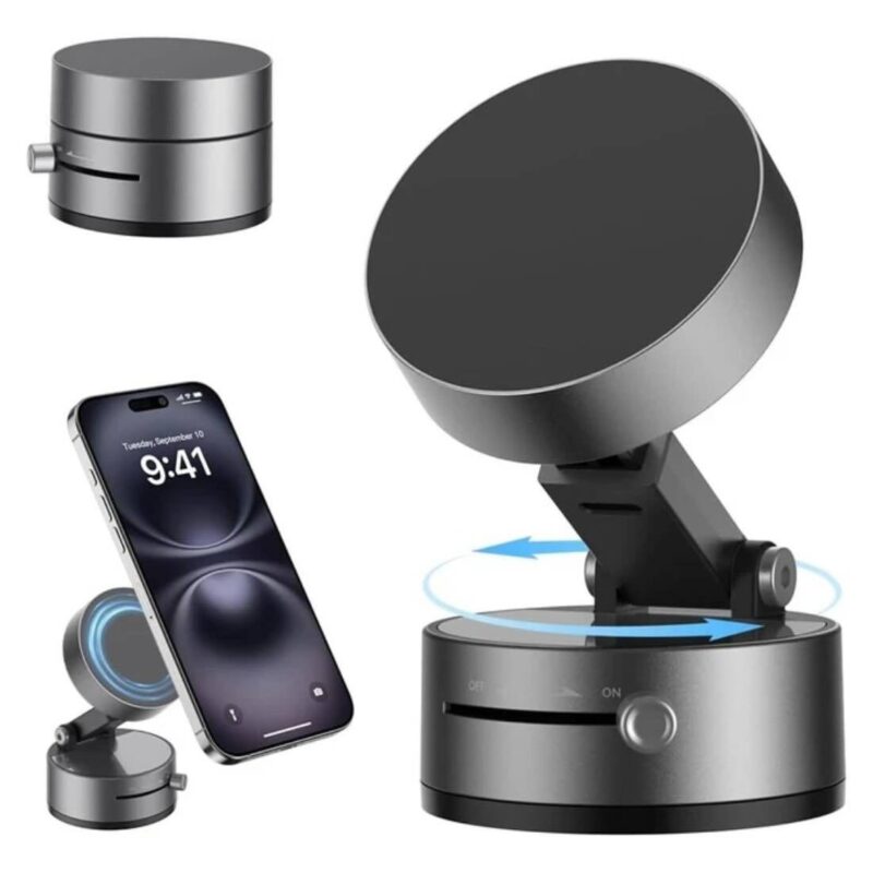 Layout view of Magnetic Wireless Phone Holder with phone