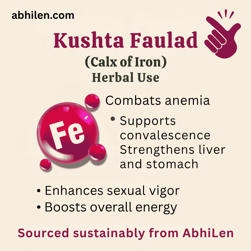 Kushta Faulad (Calx of Iron) Powder Kushta Faulad Calx of Iron in herbal remedies